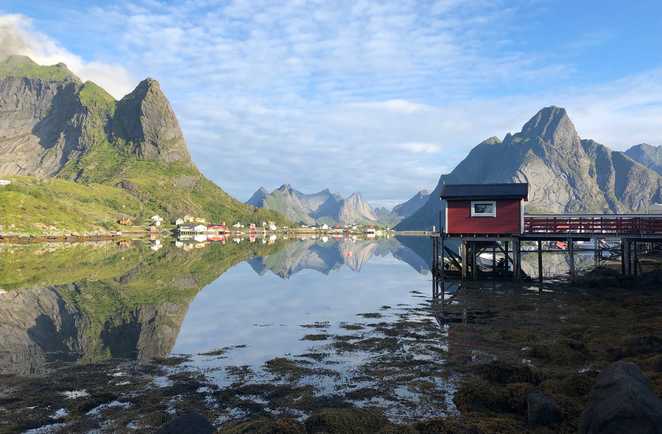 Voyage en Norvège l'été village de Reine
