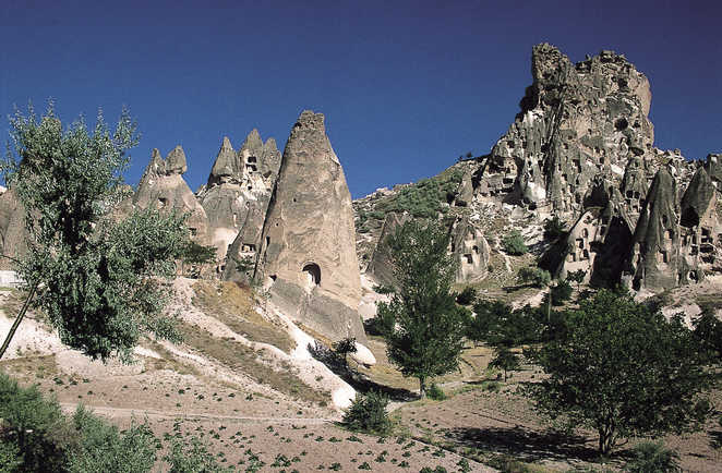 Vue sur les cheminées de fées en Cappadoce en Turquie