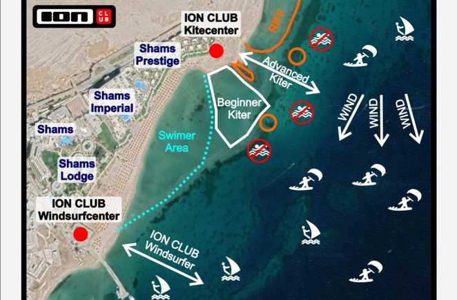 windsurf session à Safaga avec ION CLUB