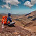 randonneur dans le Haut Atlas, Maroc