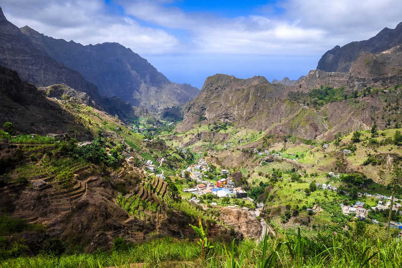 Paysage de la vallée de Paul au Cap Vert