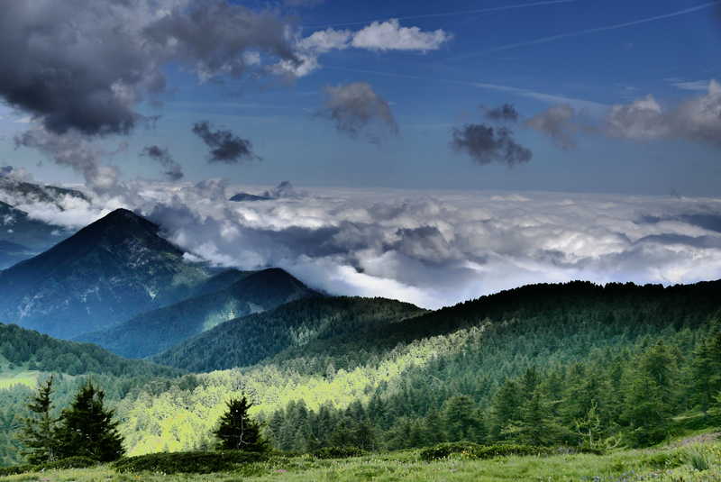 Paysage du Piémont en Italie