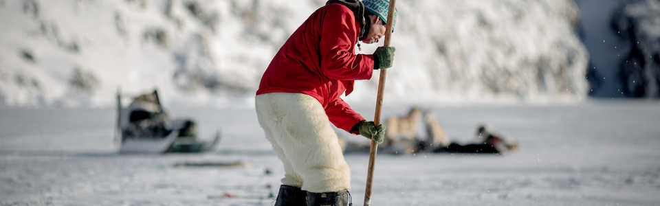 Pêche sous la glace au Groenland